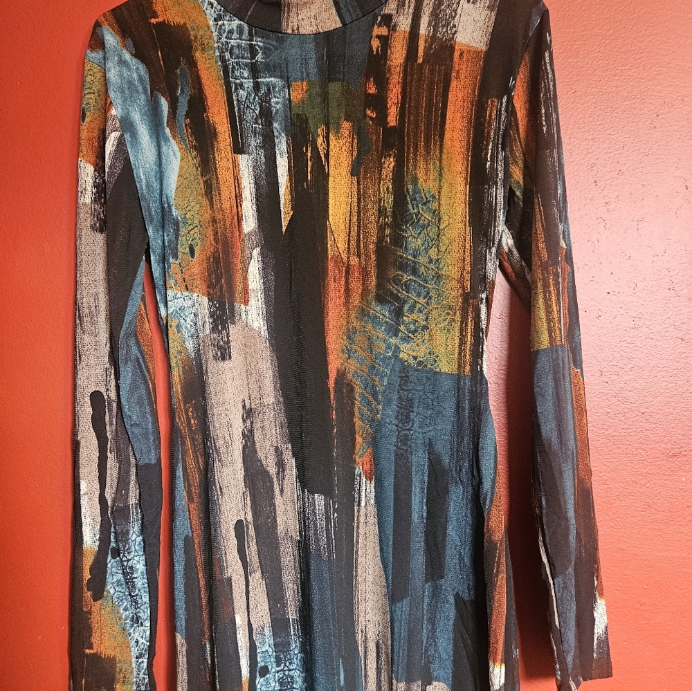 Abstract Print Maxi Dress